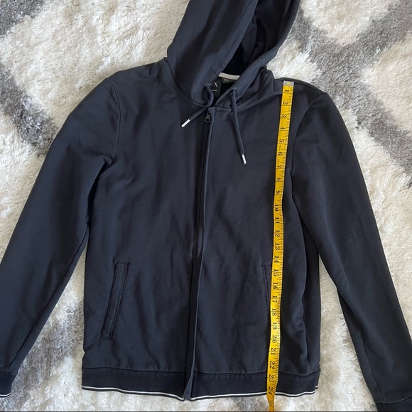 Armani Exchange Mens Black Zip Up Hoodie - Picture 4 of 4